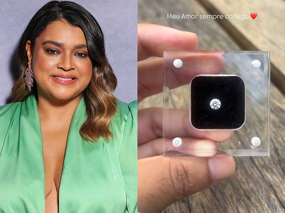 Duh Marinho, amigo de Preta, compartilhou a foto do diamante com os seguidores no story do Instagram: “Meu amor sempre comigo”, escreveu ele.