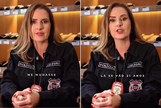 Na mensagem, a delegada cita que enfrentou ameaças, exposições, falatórios e até precisou mudar de casa diversas vezes.