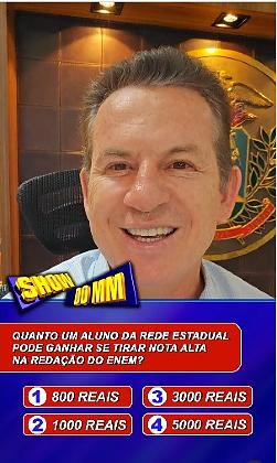 O governador disse que a ação busca estimular os alunos e melhorar a educação pública no estado.