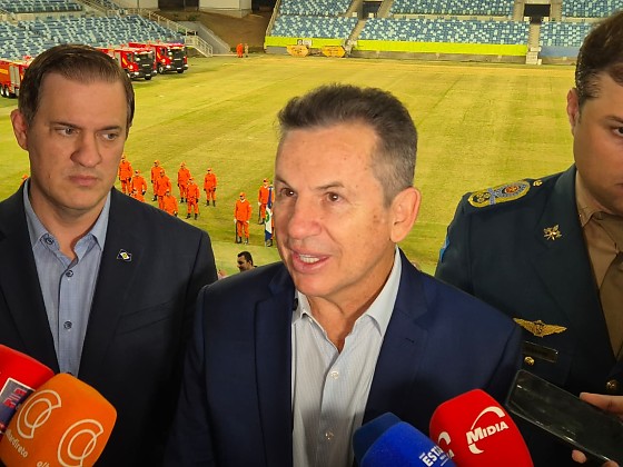 O governador de Mato Grosso, Mauro Mendes (União)