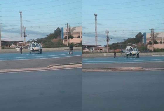 O helicóptero do Ciopaer