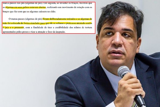 O juiz Marcos Faleiros da Silva realizou a vistoria na cadeia