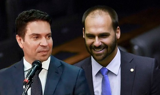 Os ex-deputados federais Eduardo Bolsonaro (PL-SP) e Alexandre Ramagem (PL-RJ)