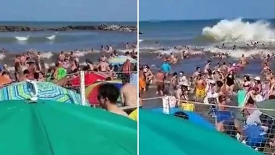 'Mini tsunami': Mar avança repentinamente e deixa ao menos um morto e 35 feridos na Argentina.