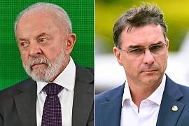 Lula chama Flávio de miliciano e diz que senador traiu a pátria