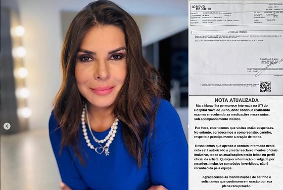 A internação ocorreu no domingo, 1º. Nesta segunda-feira, um novo boletim médico, assinado pelo hospital, informou que não há previsão de alta.