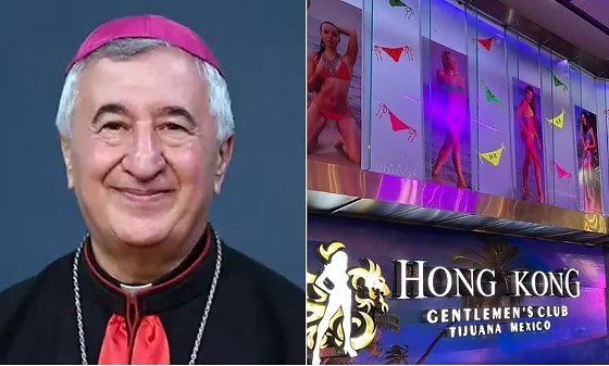 Bispo católico Emanuel Shaleta é acusado de fazer visitas várias vezes bordel mexicano conhecido por tráfico humano.