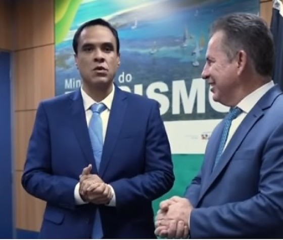 O governador de Mato Grosso, Mauro Mendes, esteve com o ministro do Turismo, Gustavo Feliciano