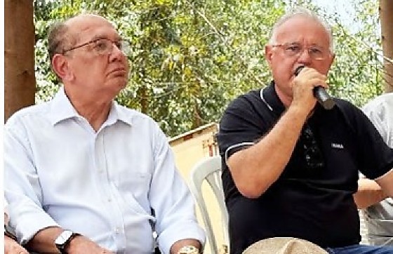 Ministro do STF, Gilmar Mendes, e Eraí Maggi, no lançamento da pedra fundamental do distrito