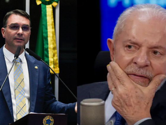 Lula e Flávio Bolsonaro aparecem com 42% cada em cenário de segundo turno, segundo a Quaest.