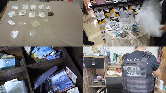 Cumprimento de 19 ordens judiciais contra integrantes de uma facção criminosa que atuava no tráfico de drogas, extorsão de comerciantes e exploração de jogos de azar