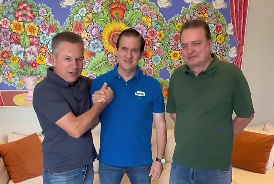 O ex-secretário de Segurança Pública César Roveri teve a filiação ao Podemos confirmada por Max Russi e Mauro Mendes neste sábado