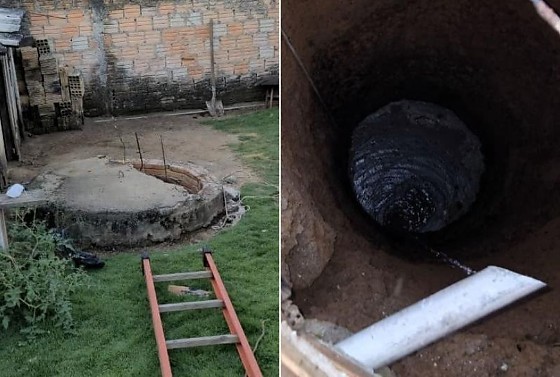 Uma menina de apenas 5 anos caiu em um poço de 17 metros e precisou se segurar em uma corda para não afundar em 4 metros de água.