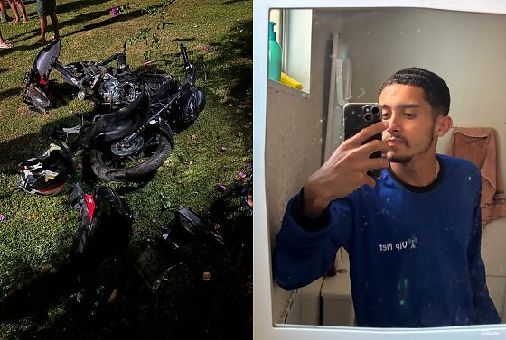 Atropelamento aconteceu em uma rotatória e o jovem entregador morreu a caminho do hospital.
