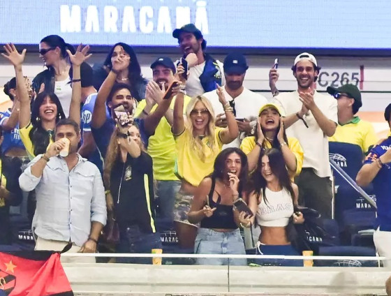 Virginia acompanhou o amistoso da Seleção no Maracanã.