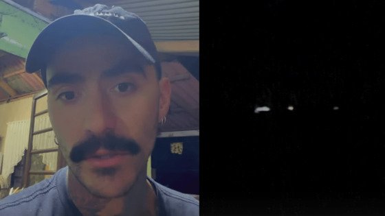 Influenciador Mayk Leão observa luzes misteriosas na serra de Campo Largo, Paraná.