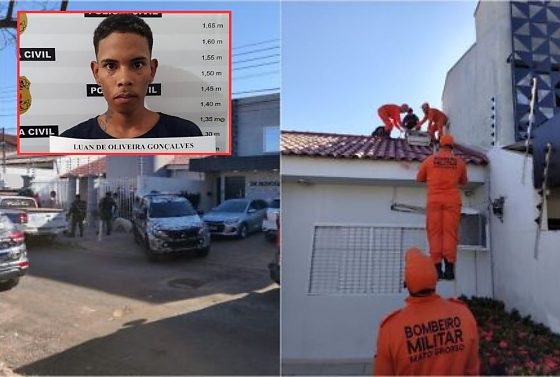 Bandido morreu após levar tiro em abordagem policial em Cuiabá.
