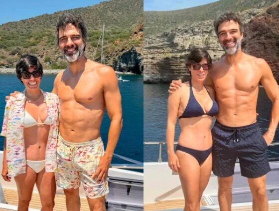Tadeu Schmidt, que tem 51 anos, tem curtido alguns dias de descanso