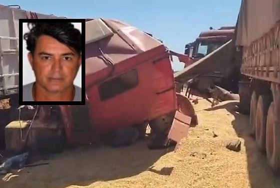 Renato Macedo Ferreira, de 58 anos, morreu em uma acidente entre duas carretas na MT-438