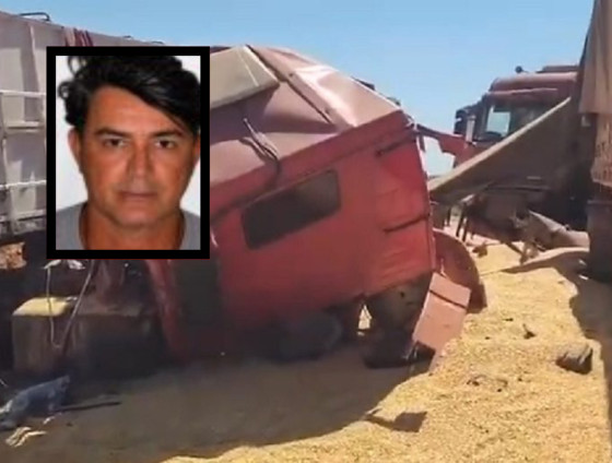 Renato Macedo Ferreira, de 58 anos, morreu em uma acidente entre duas carretas na MT-438