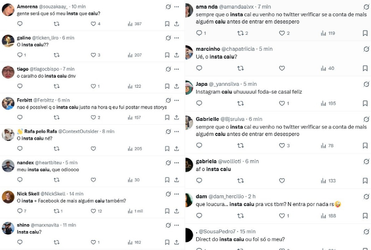 twitter queda do insta