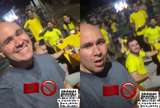 Vestido com a camisa do Brasil, prefeito de Cuiabá gravou com apoiadores associando o resultado contra o Marrocos à cor vermelha e à estrela do PT