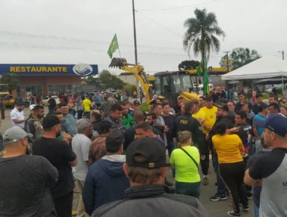 Bloqueio em rodovia de SC em outubro de 2022