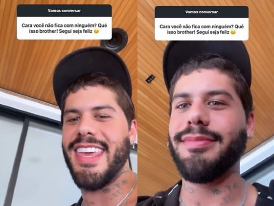 Questionado por seguidores se estaria ficando com alguém, o cantor preferiu fazer mistério e respondeu com uma frase que deixou os fãs ainda mais curiosos.