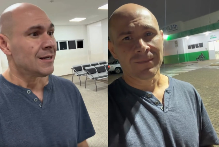Prefeito Abilio Brunini mostrou a UPA Morada do Ouro vazia durante o jogo da Seleção Brasileira nessa quarta (24)
