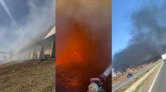 Armazém de grãos da Bunge pegou fogo na manhã dessa sexta-feira (03)