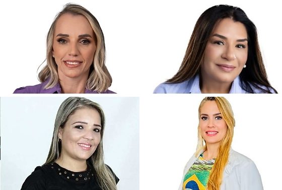 Katiuscia Mantelli, Dr. Mara, Gisa Barros e a vereadora por Rondonópolis, Kalynka Meirelles