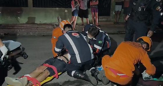 O criminoso, de 34 anos, foi socorrido e encaminhado ao Hospital Municipal de Cuiabá (HMC).
