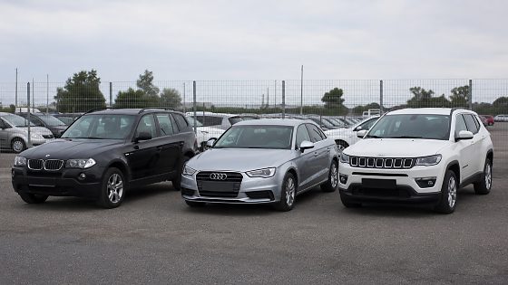 Montagem ilustrativa reúne BMW, Audi, Jeep , marcas citadas na relação de 1.022 veículos que podem ir a leilão em Cuiabá.