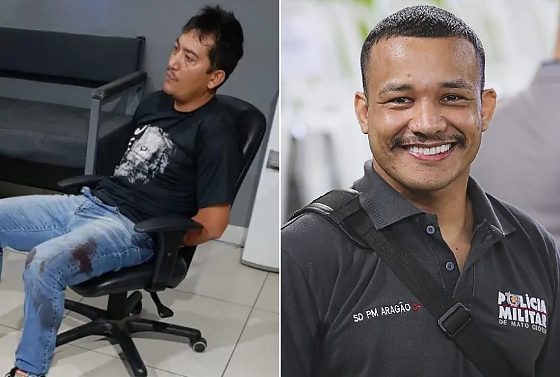 Jhonatan Vieira dos Santos atirou seis vezes contra o PM Renato Oliveira Aragão.