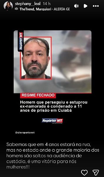 Jovem estuprada e espancada pelo ex comemora condena&ccedil;&atilde;o