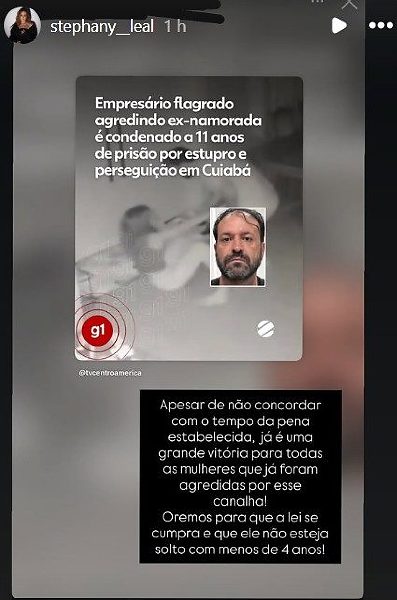 Jovem estuprada e espancada pelo ex comemora condenação