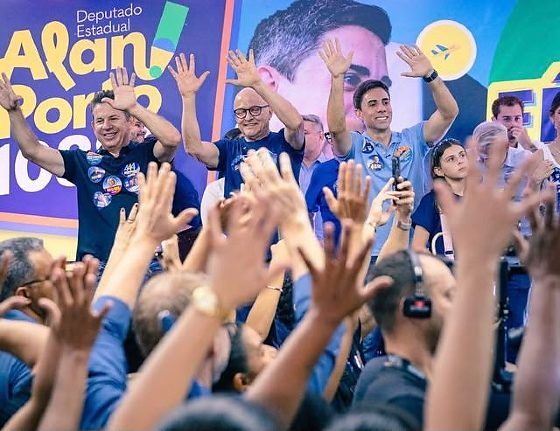 O evento contou com a participação do governador Otaviano Pivetta (Republicanos), candidato à reeleição, do ex-governador Mauro Mendes.