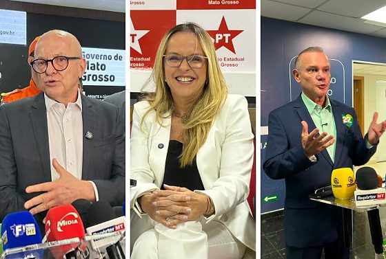 Candidatos ao Governo de Mato Grosso estreiaram propaganda eleitoral hoje (28).