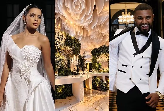 Emilly Garcia e Davi Brito se casaram neste sábado (5)