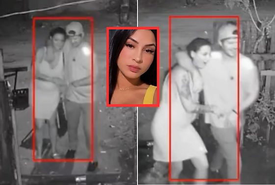 Mirela dos Santos Kaluzny, de 28 anos, entrou no imóvel às 3h19 e, sete minutos depois, o rapaz deixou o local sozinho.