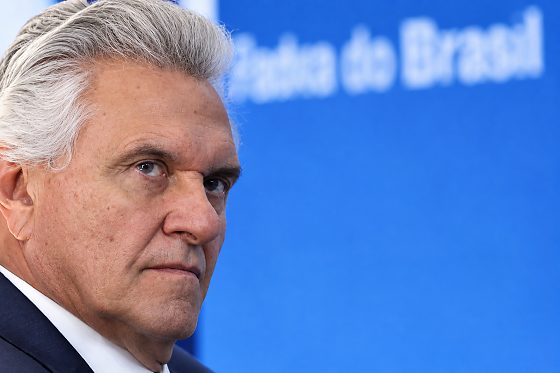 Ronaldo Caiado (PSD) durante agenda política; candidato tenta reforçar vínculo com o agronegócio