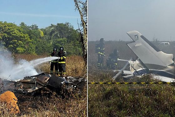 Avião caiu na quinta-feira (10) na região rural de Água Boa.