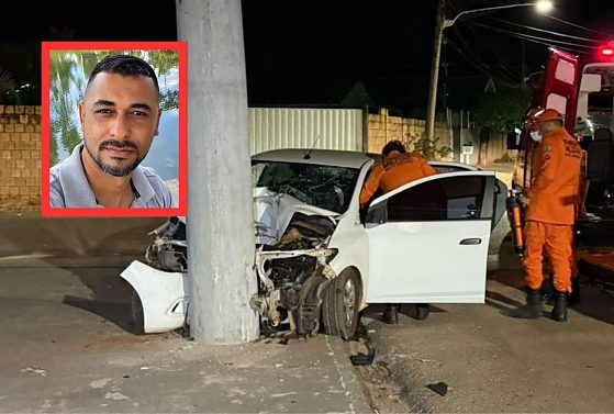 Welton Dias Santos morreu após bater o carro em poste no Centro de Pontes e Lacerda