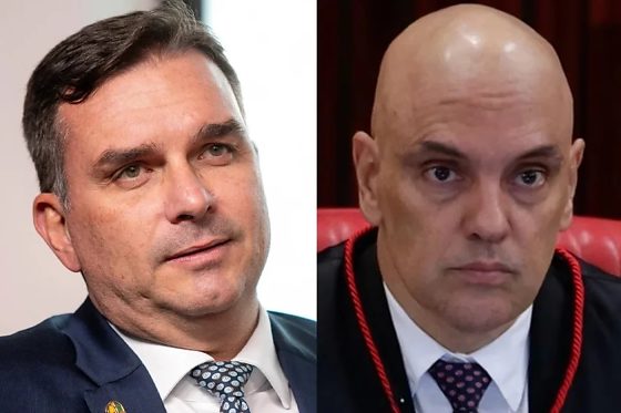 Moraes foi citado por Flávio Bolsonaro após aparecer desembarcando de um jatinho ligado a Vorcaro.