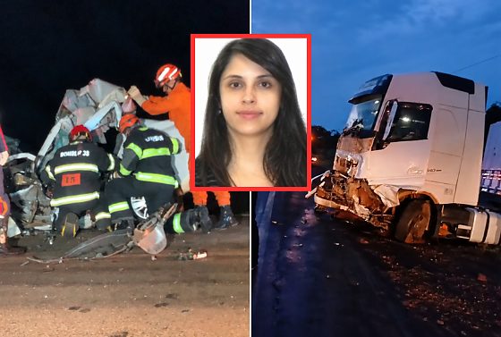 Ana Carolina de Brito e Silva Ramos, de 41 anos, ficou presa às ferragens e morreu ainda no local.