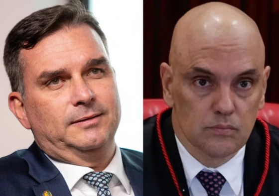 Moraes foi citado por Flávio Bolsonaro após aparecer desembarcando de um jatinho ligado a Vorcaro.