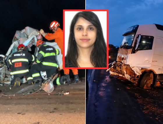Ana Carolina de Brito e Silva Ramos, de 41 anos, ficou presa às ferragens e morreu ainda no local.