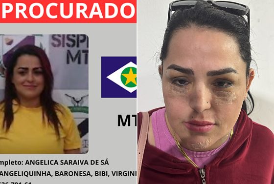 Angélica Saraiva de Sá, conhecida como “Angeliquinha”, foi presa na Bolívia nessa terça-feira (22).