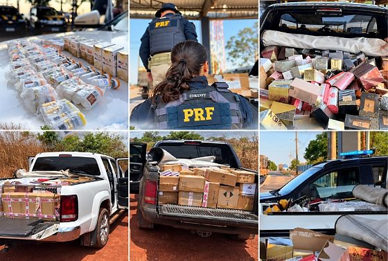 Presos e produtos apreendidos foram encaminhados à Polícia Federal.