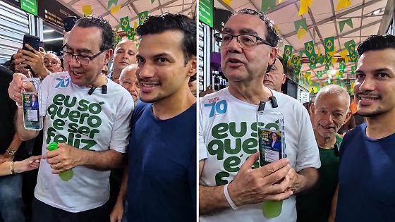 Augusto Cury investiu no corpo a corpo com o eleitorado em Cuiabá.